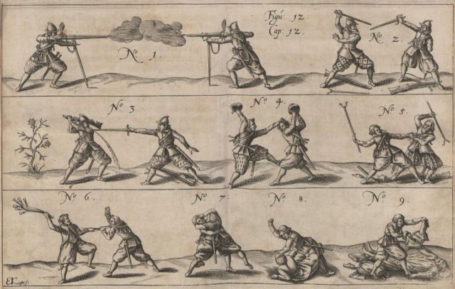 Plate from Johann Jacobi von Wallhausen's Ritterkunst